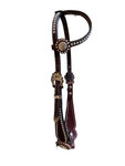 One Ear Headstall - Cowperson Tack Floral Buckle & Concho