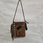 Leather crossbows messenger bag
