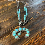 Teal stones crescent