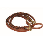 Harness Leather Braided Barrel Reins