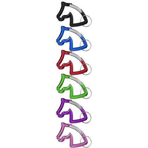 Horsehead Carabiner Keychain - Assorted Colours
