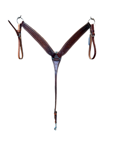 Breast Collar - 2.5” Bamboo Tooled