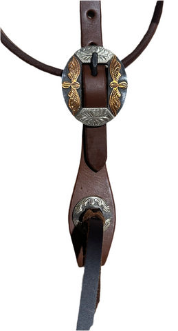 Browband Headstall - Double Copper Steel Buckles
