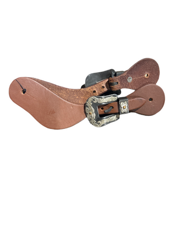 Ladies Shaped and Floral Buckle Spur Straps