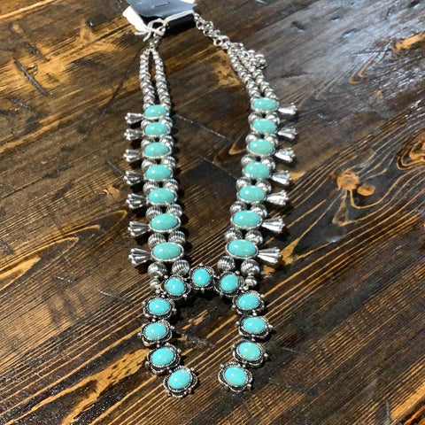Teal stones and silver