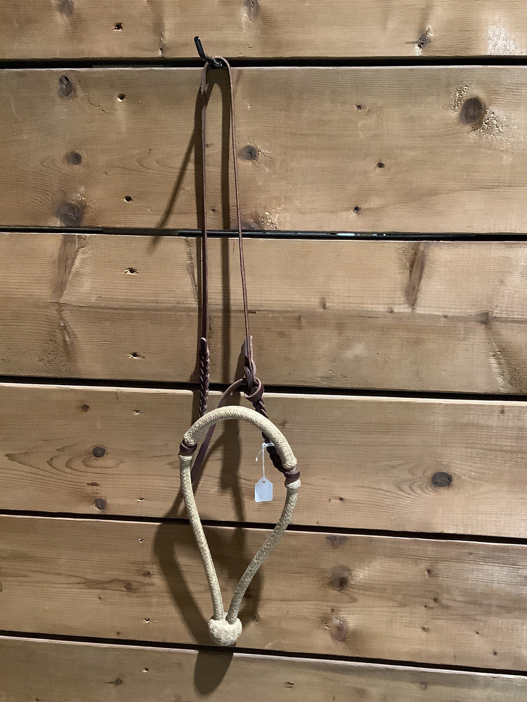 Bosal Western Miniature - Tressage Rawhide Et Accents Noirs - Taille Standard