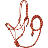 Rope Halter - Tri-Color Rope Halter with Lead