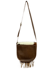 Brown Cowhide Purse with Fringe