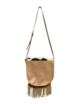 Tan Cowhide Purse with Fringe