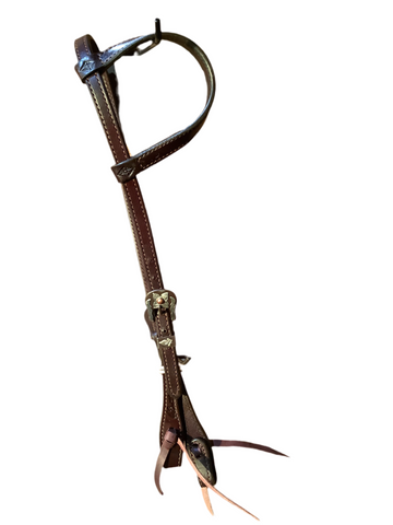 One Ear Headstall - Vic Bennett - Flower Buckle Antique