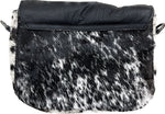 Cowhide Crossbody Bag - Floral Tooled