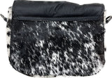 Cowhide Crossbody Bag - Floral Tooled