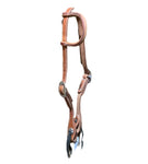 One Ear Headstall - Harness Leather Double Buckle HDST-525