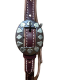 Browband Headstall - Scott Thomas - Latigo Leather w/Card Suit Buckles