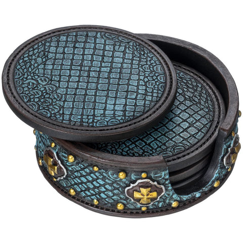Coasters - Turquoise Cross