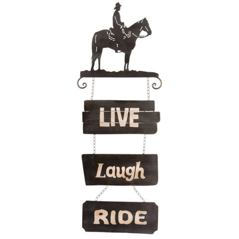 Cowboy Sign - Live/Laugh/Ride