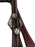 One Ear Headstall - Scott Thomas - Chocolate w/Diamond Buckle