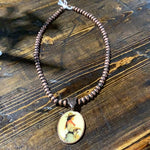 Necklaces with picture pendant- bronze