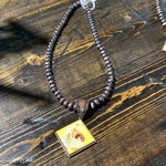 Necklaces with picture pendant- bronze