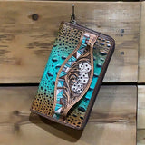 American Darling - Clutch Wallet Hand Tooled - Dice