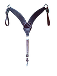 Scott Thomas Breast Collar - 3” Spider Stamp Dark Oil