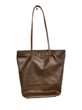 Tri-Colour Cowhide Bag with Leather Strap