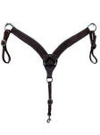 Breast Collar - Scott Thomas - 2" Chocolate Rough Out & Black Buckstitch