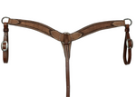 Breast Collar - Pony Chocolate Rough Out with Shell Border