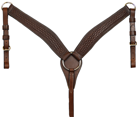 Breast Collar - 2.5” Basketweave / Rope Border
