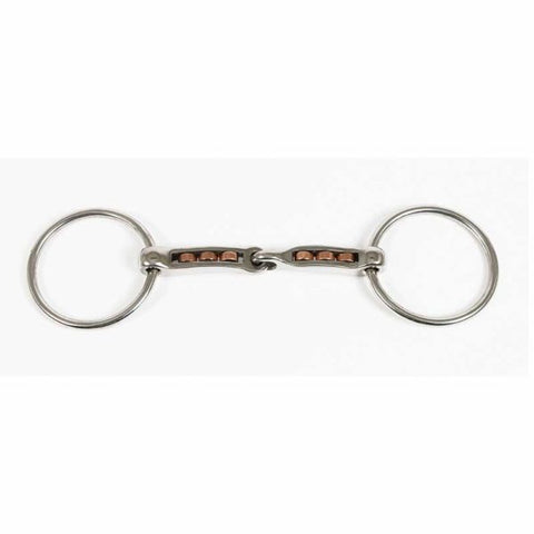 Mac-Genis Copper Rollers Loose Ring Snaffle – 17mm