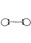 Bit - Antique Dotted Smooth Copper Roller D-Ring Snaffle