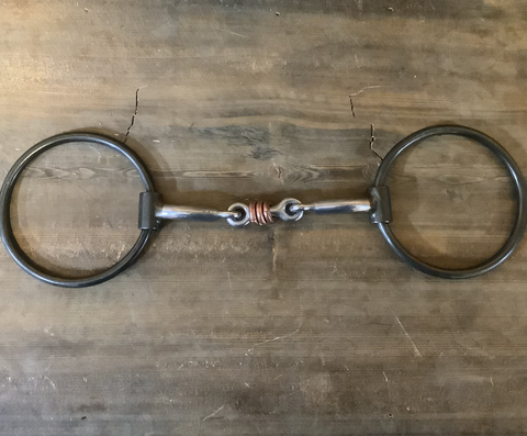 Dutton Bits - Dog Bone with Copper Rings Snaffle R-12