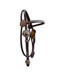 Browband Headstall - Cowperson Tack w/Conchos, Buckle & Dots