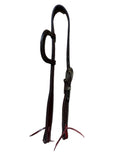 One Ear Headstall - Scott Thomas - Chocolate w/Cards Buckle