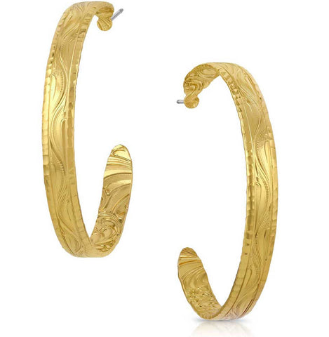 Montana Silversmiths - Thin Hoop- Gold