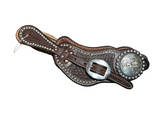 Spur Straps - Cowperson Tack - Rider & Cow & Dots