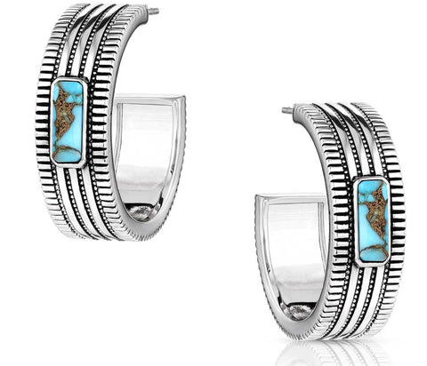 Montana Silversmiths - Turquoise Sky Hoop