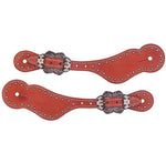 Ladies Spotted Spur Straps - Chestnut