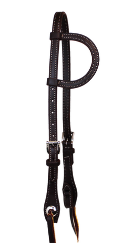 One Ear Bridle - Double Roller Buckles Double Stitched HDST-257
