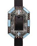 One Ear Headstall - 3/4" - Turquoise Cactus Buckle