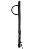 One Ear Headstall - 3/4" Slip Ear Headstall - Copper Arrow & Feather Buckle