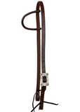 One Ear Bridle - Silver Daisy & Turquoise Stone HDST-714