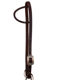 One Ear Headstall - 3/4" Slip Ear Headstall - Engraved Copper Dot Buckle