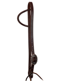 One Ear Headstall -3/4" Slip Ear Headstall - Turquoise & Rhinestone Buckle