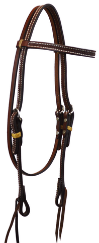 Browband Headstall - Basketweave Dark Oil