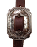 Browband Headstall - 3/4" - Antique Silver Scrolled Buckle
