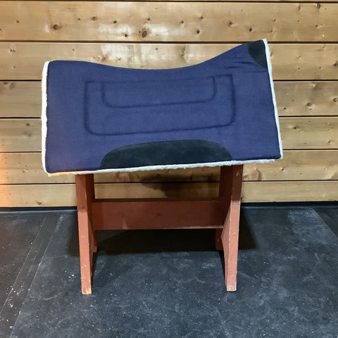Saddle Pad - Contoured Fleece - Navy 32" X 32"