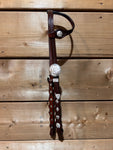 One Ear Headstall - Round Silver Buckle with Card Suits