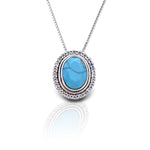 KELLY HERD - OVAL TURQUOISE PENDANT