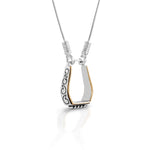 KELLY HERD - ENGRAVED STIRRUP NECKLACE